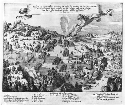 General View of the Battle of Muhlberg, 24th April 1547 by German School